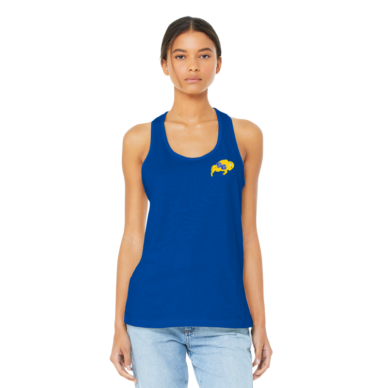 BELLA+CANVAS ® Women’s Jersey Racerback Tank Samuel Clemons High School Logo