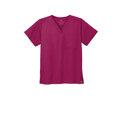 WonderWink® Unisex WorkFlex™ Chest Pocket V-Neck Top CoommuniCare Embroidered