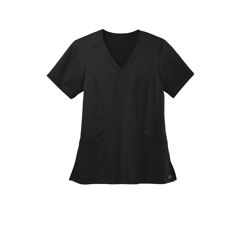 WonderWink Women’s Premiere Flex V-Neck Top Embroidered Communicare