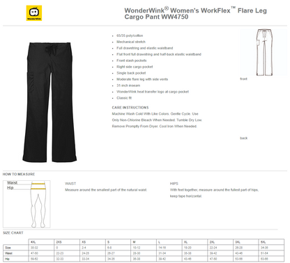 WonderWink® Women’s WorkFlex™ Flare Leg Cargo Pant